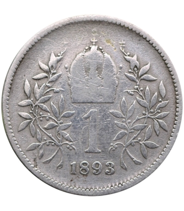 Austria 1 korona, 1893, srebro