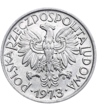 2 zł Jagody, 1973, st. 2, destrukt?, wgłębienie przy siódemce