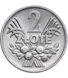 2 zł, Jagody, 1960, stan 1-/2+, zegarowy połysk