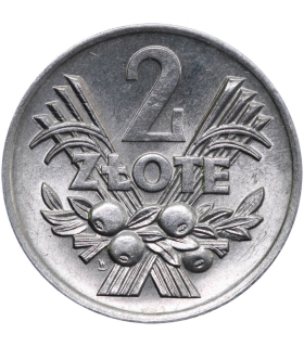 2 złote Jagody, 1971, stan 1 (ideał)