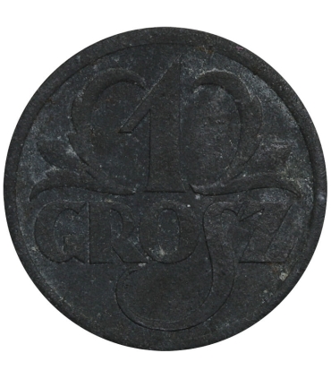 1 grosz 1939 cynk, GG, okupacja niemiecka