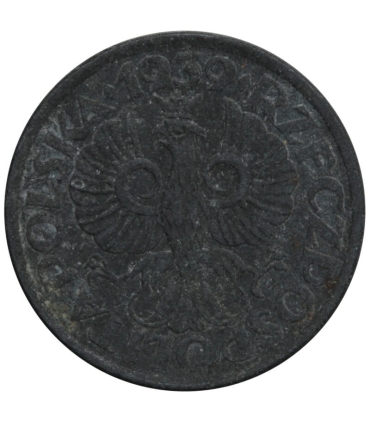 1 grosz 1939 cynk, GG, okupacja niemiecka