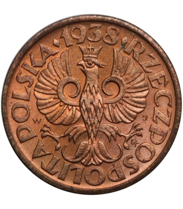 1 grosz 1938 menniczy st. 1/1-