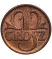 1 grosz 1938 st. 1-, menniczy
