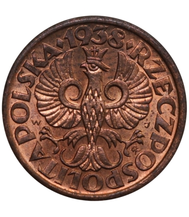 1 grosz 1938 menniczy st. 1/1-