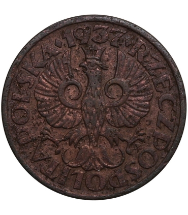 1 grosz, 1937, stan 3+