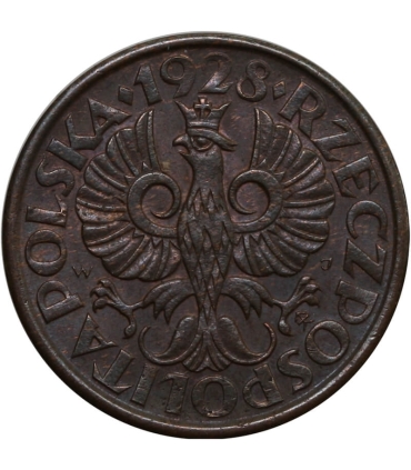 2 grosze 1928, stan 2+