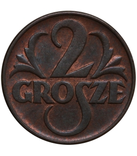2 grosze 1939, stan 1-, piękny detal
