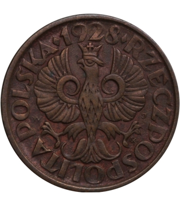 2 grosze 1928, stan 2+