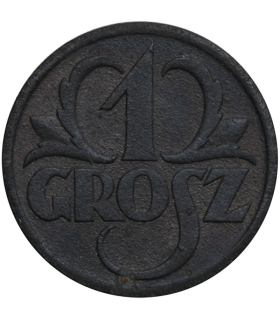 1 grosz 1939 cynk, GG, okupacja niemiecka
