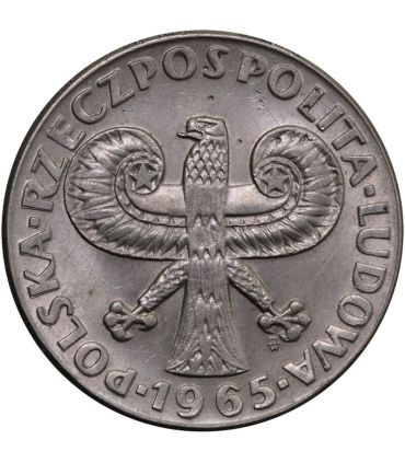 10 złotych Duża kolumna, 1965, stan 1-