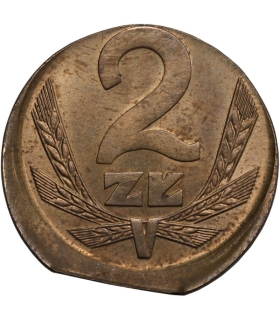 PRL 2 złote 1980 DESTRUKT st.2+