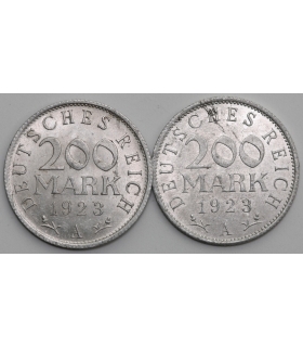 Niemcy 200 Marek 1923 - A - Republika Weimarska - 2 szt