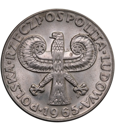 10 złotych Duża kolumna, 1965, stan 1-