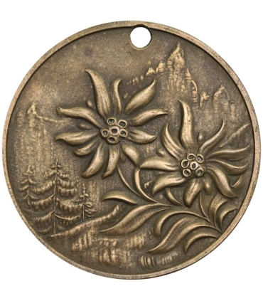 Alpejski medalion pamiątkowy – „Wędrowiec i Szarotki”