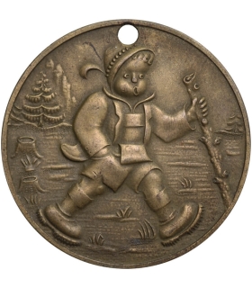 Alpejski medalion pamiątkowy – „Wędrowiec i Szarotki”