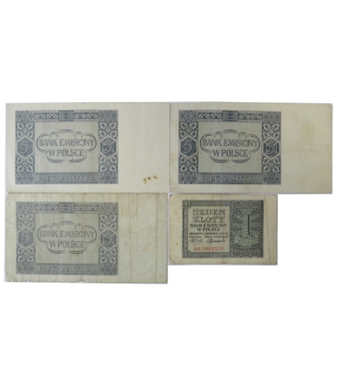 Banknot 5 złotych 1941 stan 3-, Ser. AE