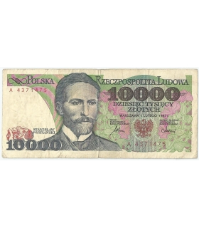 10000 zł Stanisław Wyspiański 1987, seria A, stan 3