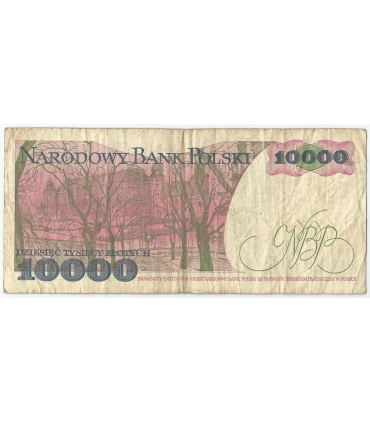 10000 zł Stanisław Wyspiański 1988, seria DH, stan 3-