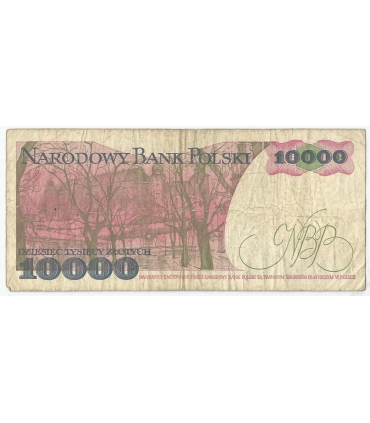 10000 zł Stanisław Wyspiański 1988, seria DD, stan 3-