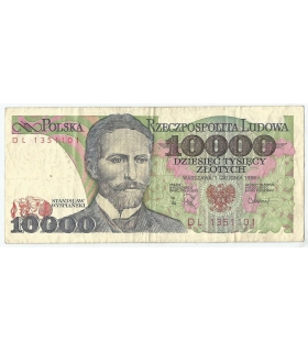 10000 zł Stanisław Wyspiański 1988, seria DL, stan 3/3-