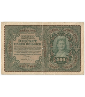 500 marek 1919, I Serja BM stan 4/4-