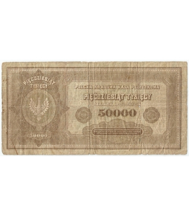 50000 marek polskich 1922, seria Y, stan 4+