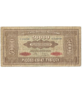 50000 marek polskich 1922, seria Y, stan 4+