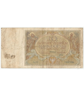 10 złotych 1929 r. seria EI, st. 3-