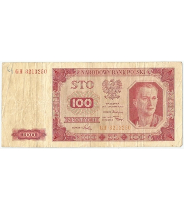 100 zł, 1948, seria GH, stan 3-