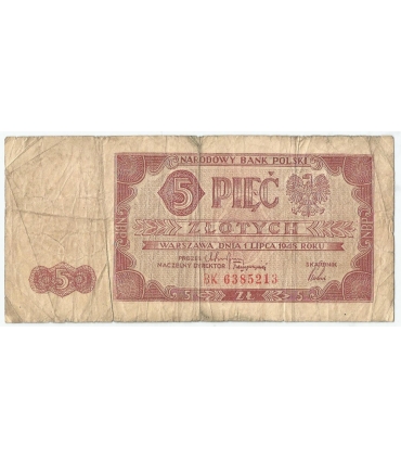 5 zł, 1948, seria BK, stan 4/4+