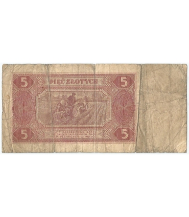 5 zł, 1948, seria BK, stan 4/4+