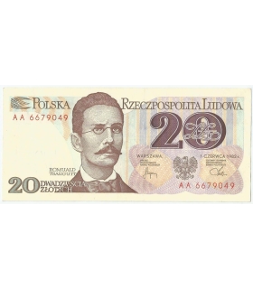 20 zł, Romuald Traugutt, 1982, seria AA, 2/2-