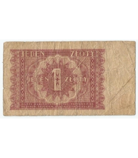Banknot 1 złoty 1946 rok - stan 3-