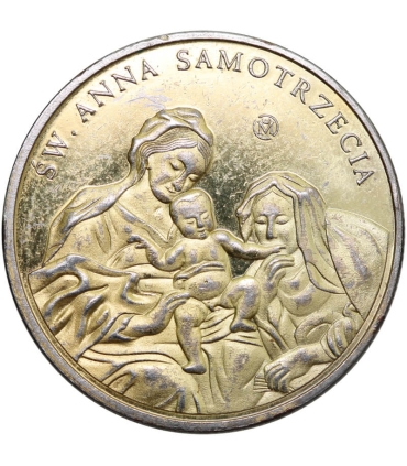 Medal Złota Polska Kościół św. Anny w Krakowie – Św. Anna Samotrzecia / Konfesja św. Jana z Kęt