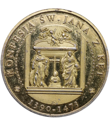 Medal Złota Polska Kościół św. Anny w Krakowie – Św. Anna Samotrzecia / Konfesja św. Jana z Kęt
