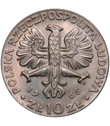 10 zł VII wieków Warszawy, Warszawska Nike, 1965, 1-
