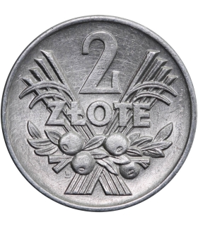 2 zł, Jagody, 1960, stan 2, zegarowy połysk