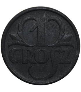 1 grosz 1939 cynk, GG, okupacja niemiecka