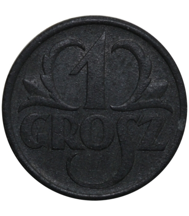 1 grosz 1939 cynk, GG, okupacja niemiecka