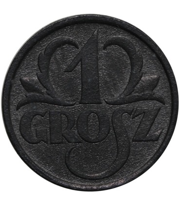 1 grosz 1939 cynk, GG, okupacja niemiecka
