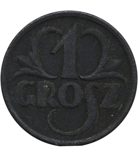 1 grosz 1939 cynk, GG, okupacja niemiecka