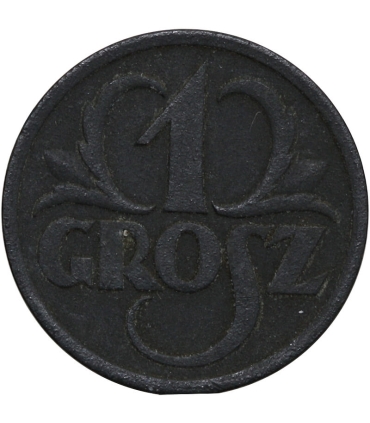 1 grosz 1939 cynk, GG, okupacja niemiecka