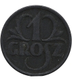 1 grosz 1939 cynk, GG, okupacja niemiecka, ŁADNY
