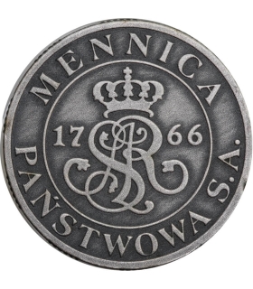 Żeton XII wydanie katalogu monet Mennica Warszawa, Ag