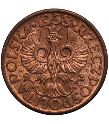 1 grosz 1938 menniczy st. 1/1-
