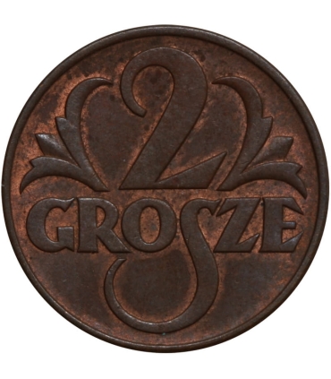 2 grosze 1939, stan 1/1-, piękny detal