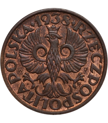 2 grosze 1938, stan 1-