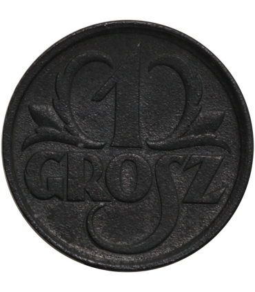1 grosz 1939 cynk, GG, okupacja niemiecka