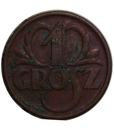 2 grosze II RP, 1937, stan 2, piękny detal